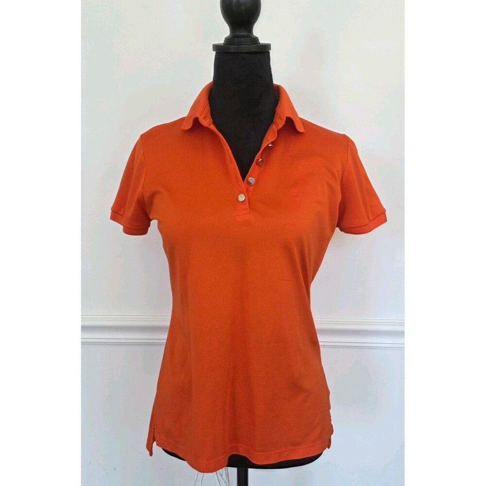 Lauren Ralph Lauren Women's Orange Polo Shirt Size Small